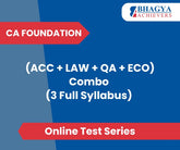 CA Foundation (ACC + LAW + QA + ECO) Combo (3 Full Syllabus) Test Series (Online)